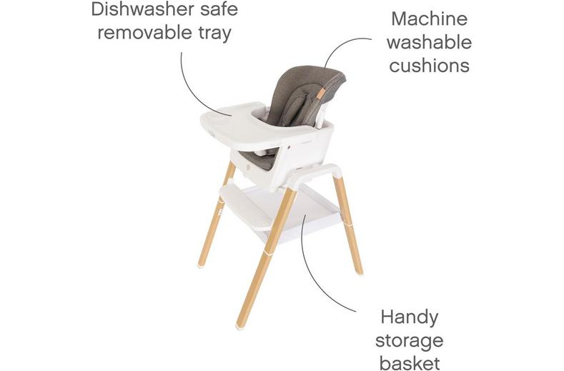 Tutti Bambini Nova Birth -12 Yrs Highchair - White/Oak Tutti Bambini Nova Birth -12 Yrs Highchair - White/Oak
