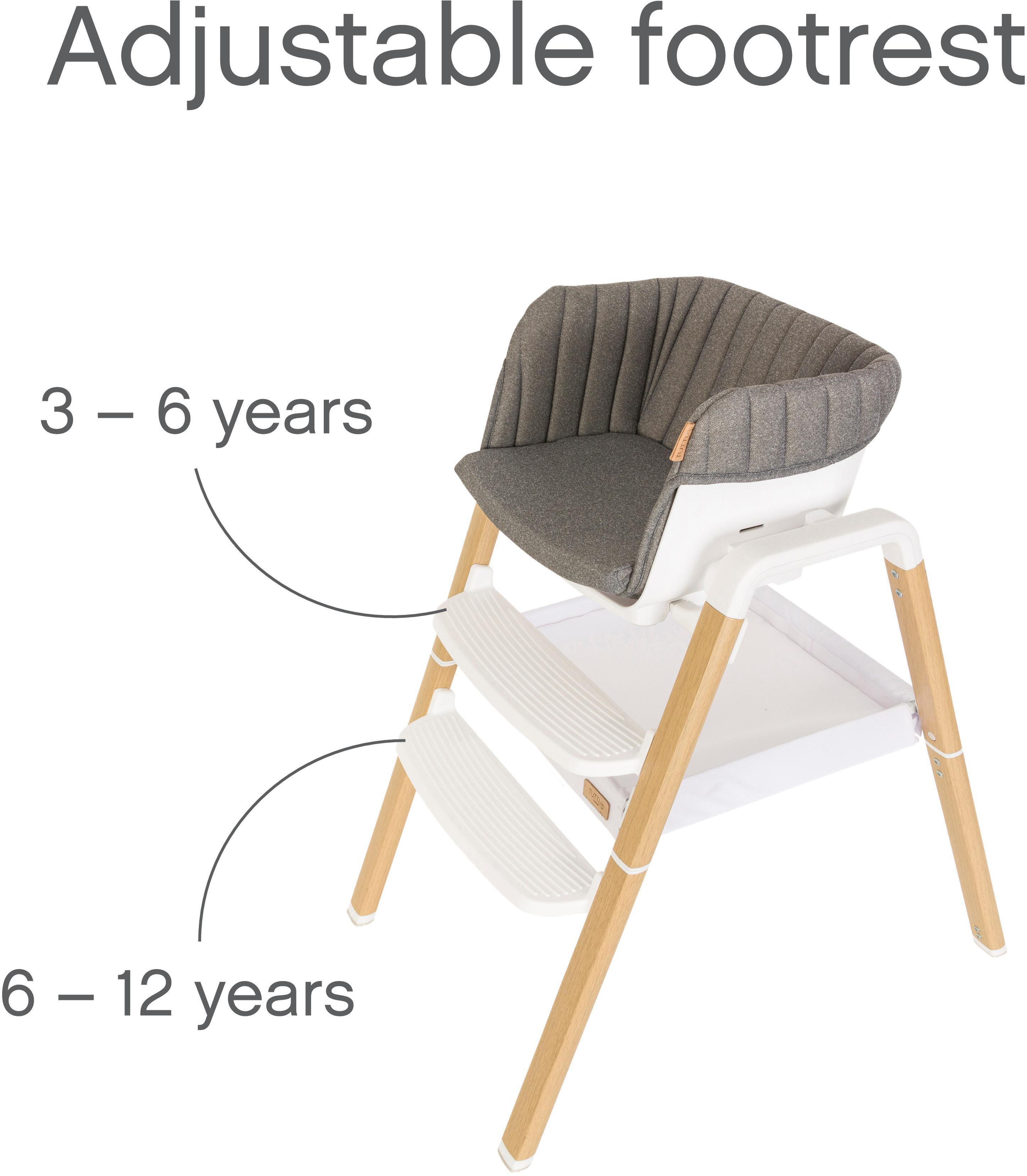 Tutti Bambini Nova Birth -12 Yrs Highchair - White/Oak