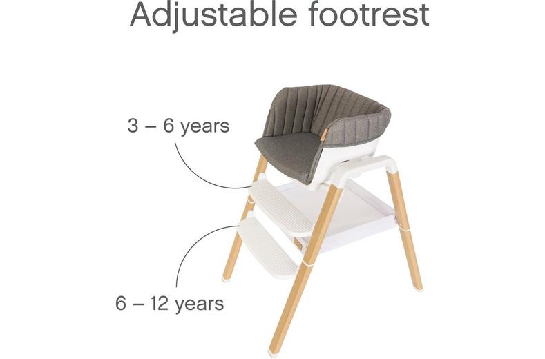 Tutti Bambini Nova Birth -12 Yrs Highchair - White/Oak Tutti Bambini Nova Birth -12 Yrs Highchair - White/Oak