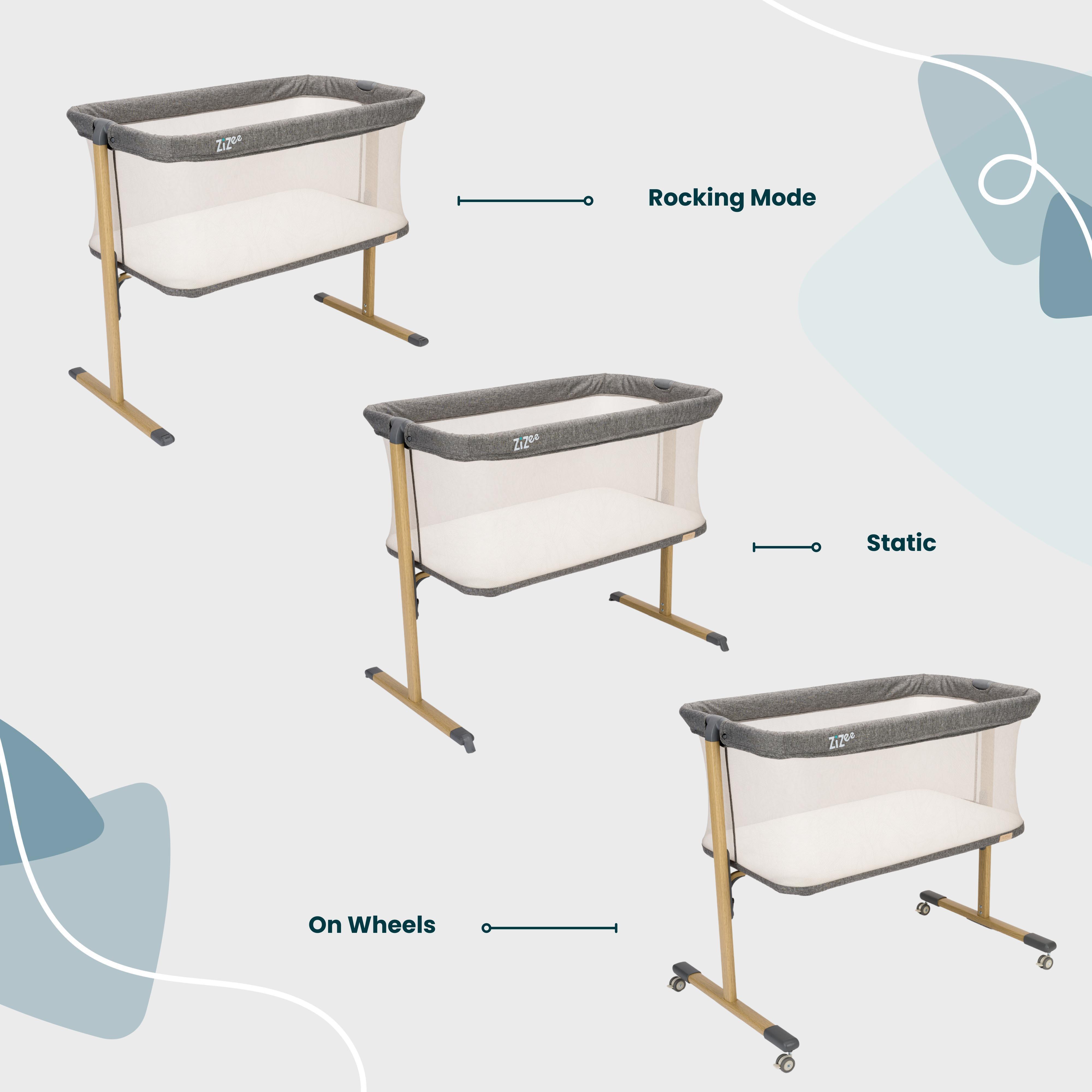 Tutti Bambini ZiZee Crib   - Oak/Charcoal