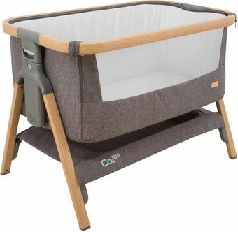 Tutti Bambini CoZee Bedside Crib  - Oak and Charcoal