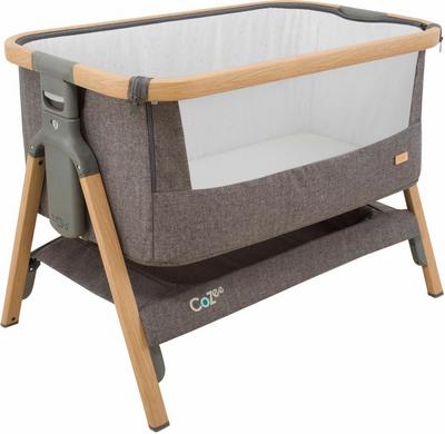 Tutti Bambini CoZee Bedside Crib - Oak and Charcoal Tutti Bambini CoZee Bedside Crib - Oak and Charcoal
