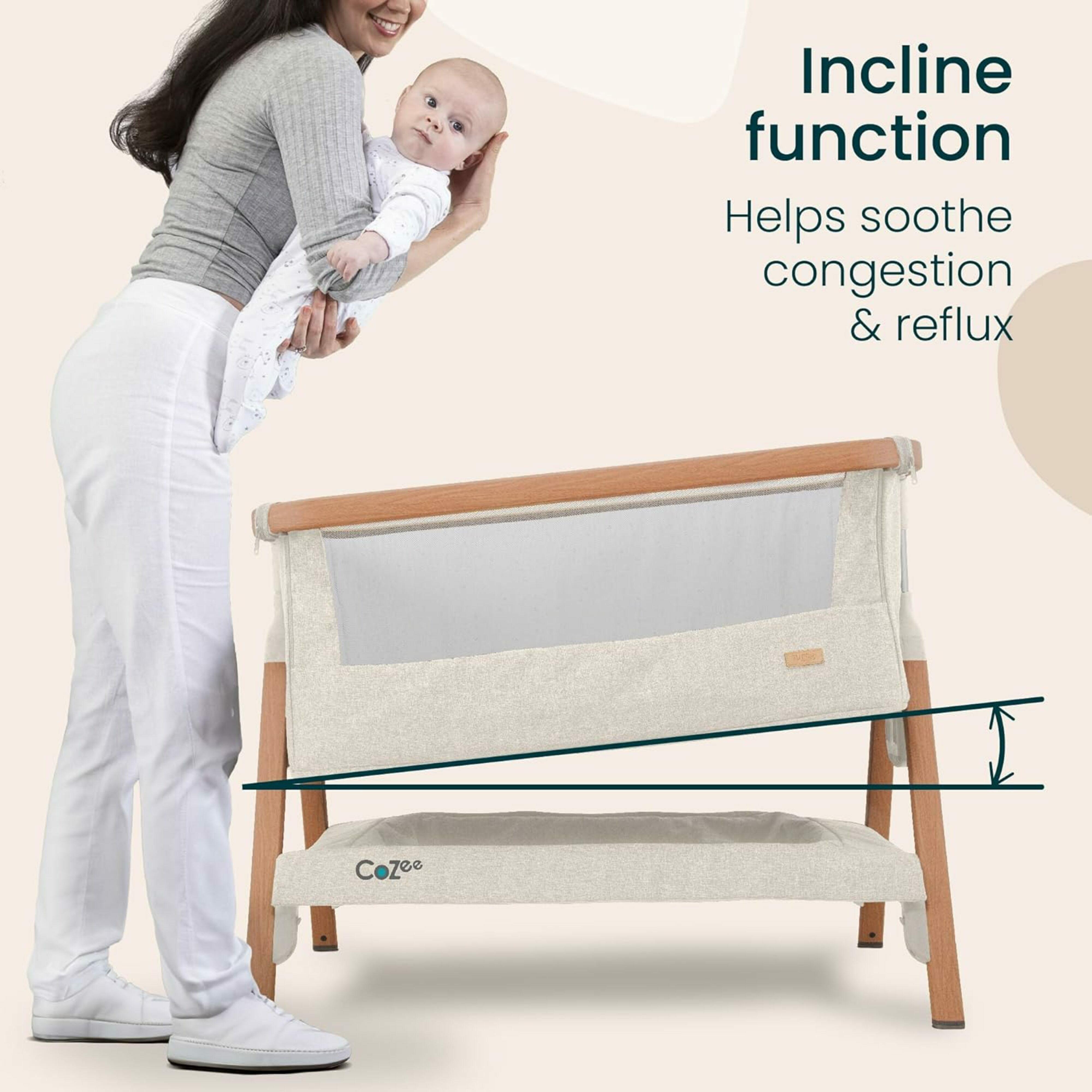 Tutti Bambini Cozee Bedside Crib - Walnut/Ecru