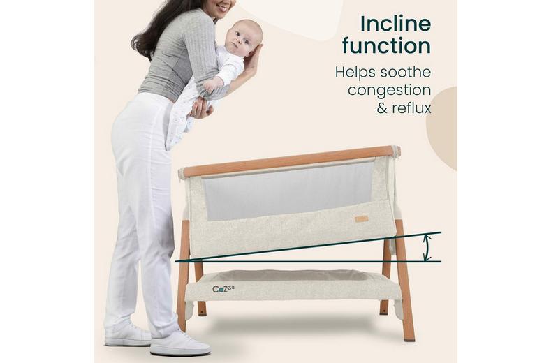 Tutti Bambini Cozee Bedside Crib - Walnut/Ecru Tutti Bambini Cozee Bedside Crib - Walnut/Ecru