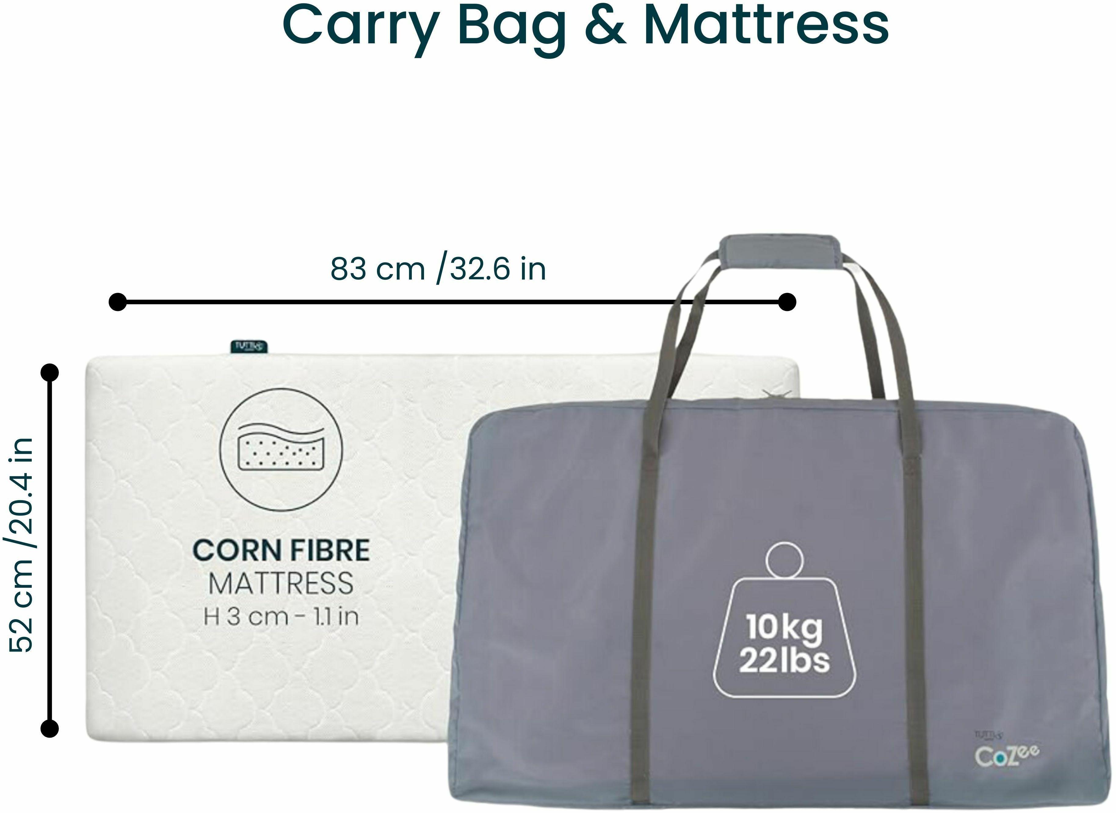 Tutti Bambini Cozee Bedside Crib - Walnut/Ecru