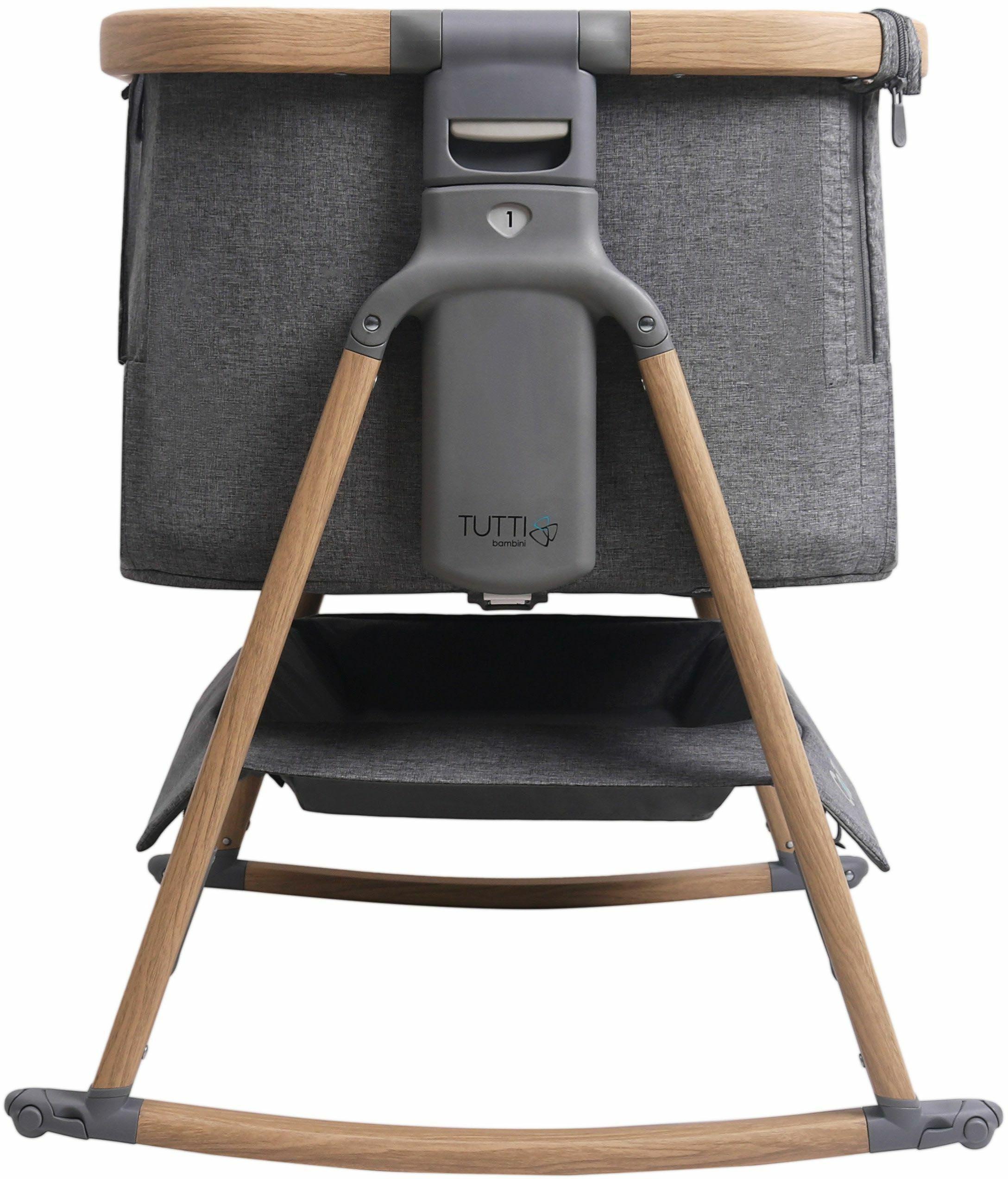 Tutti Bambini CoZee Air Bedside Crib  - Oak/Charcoal