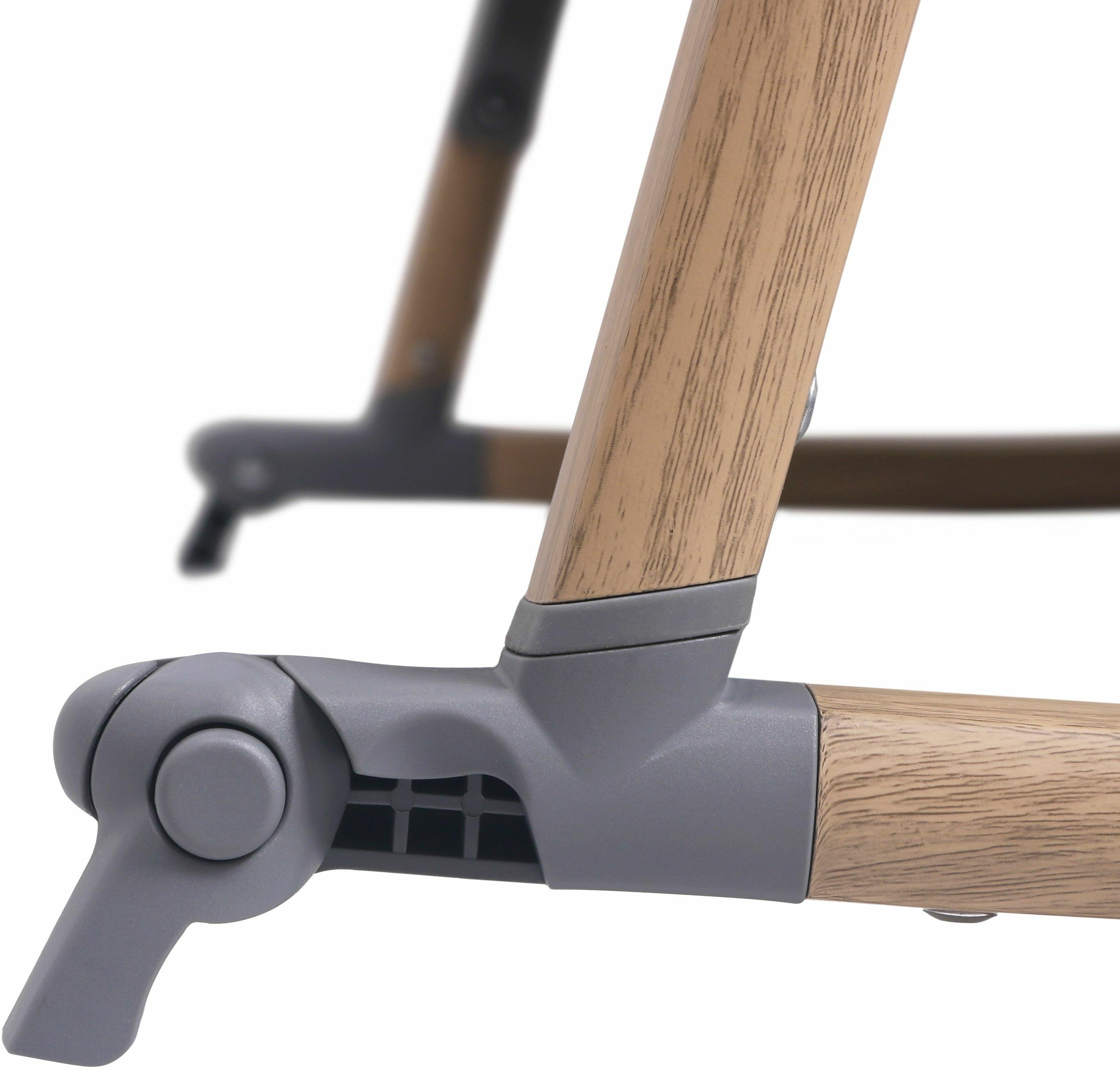 Tutti Bambini CoZee Air Bedside Crib  - Oak/Charcoal