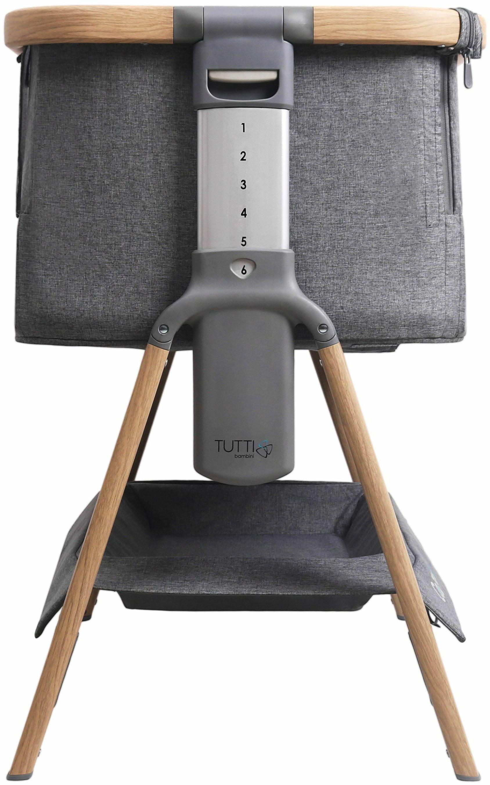 Tutti Bambini CoZee Air Bedside Crib  - Oak/Charcoal