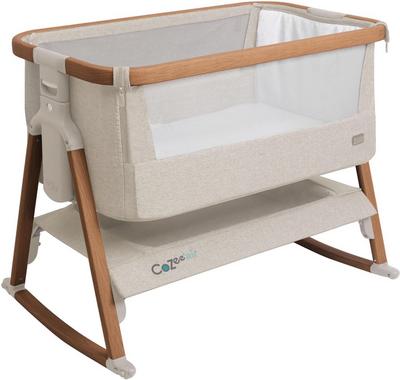Tutti Bambini CoZee Air Bedside Crib - Walnut/Ecru Tutti Bambini CoZee Air Bedside Crib - Walnut/Ecru