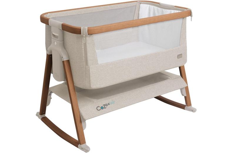 Tutti Bambini CoZee Air Bedside Crib - Walnut/Ecru Tutti Bambini CoZee Air Bedside Crib - Walnut/Ecru
