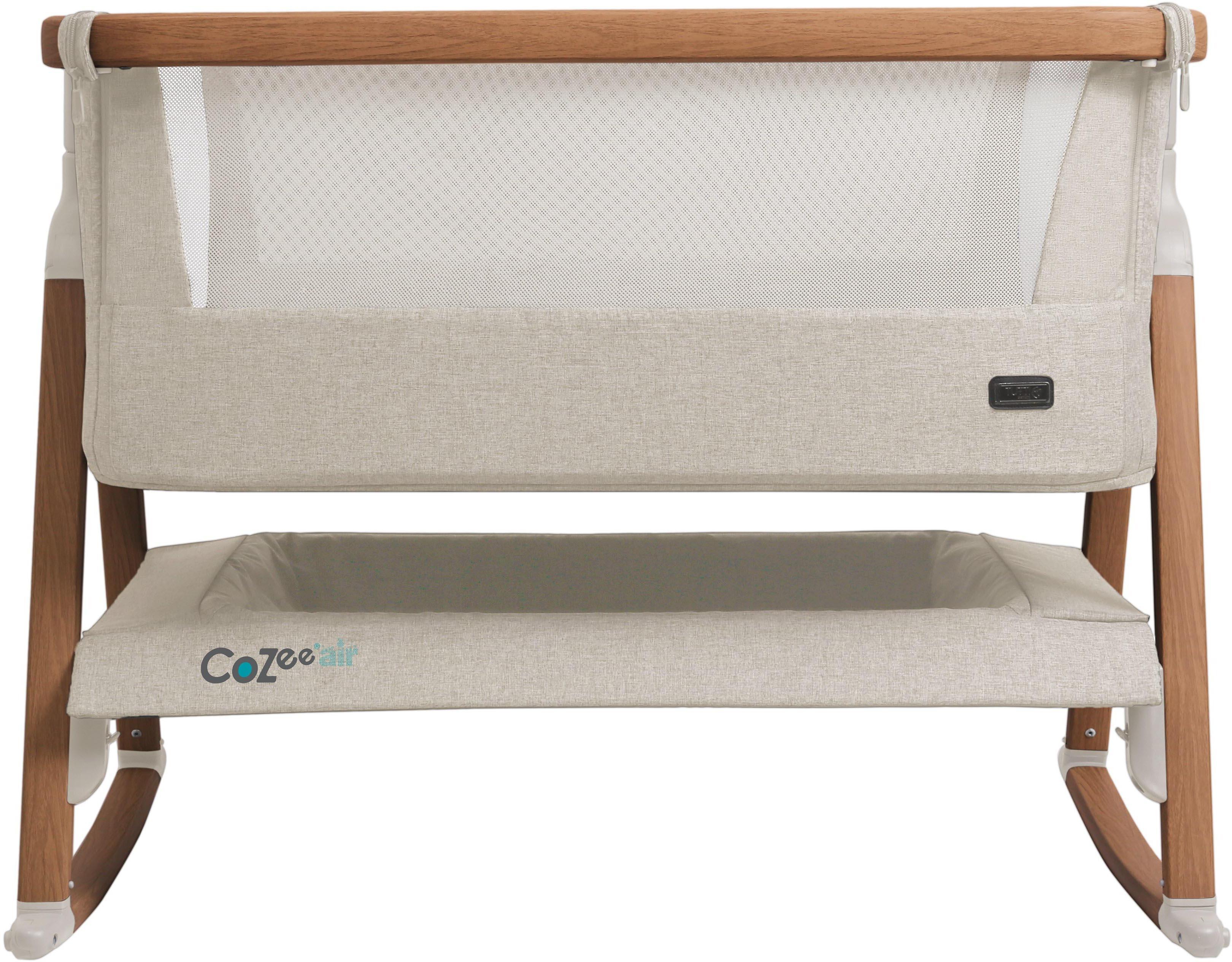 Tutti Bambini CoZee Air Bedside Crib - Walnut/Ecru