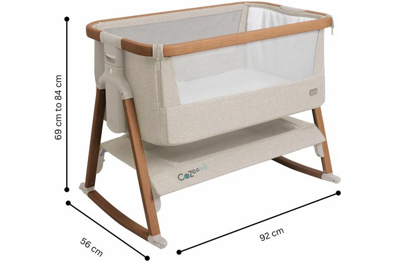 Tutti Bambini CoZee Air Bedside Crib - Walnut/Ecru Tutti Bambini CoZee Air Bedside Crib - Walnut/Ecru