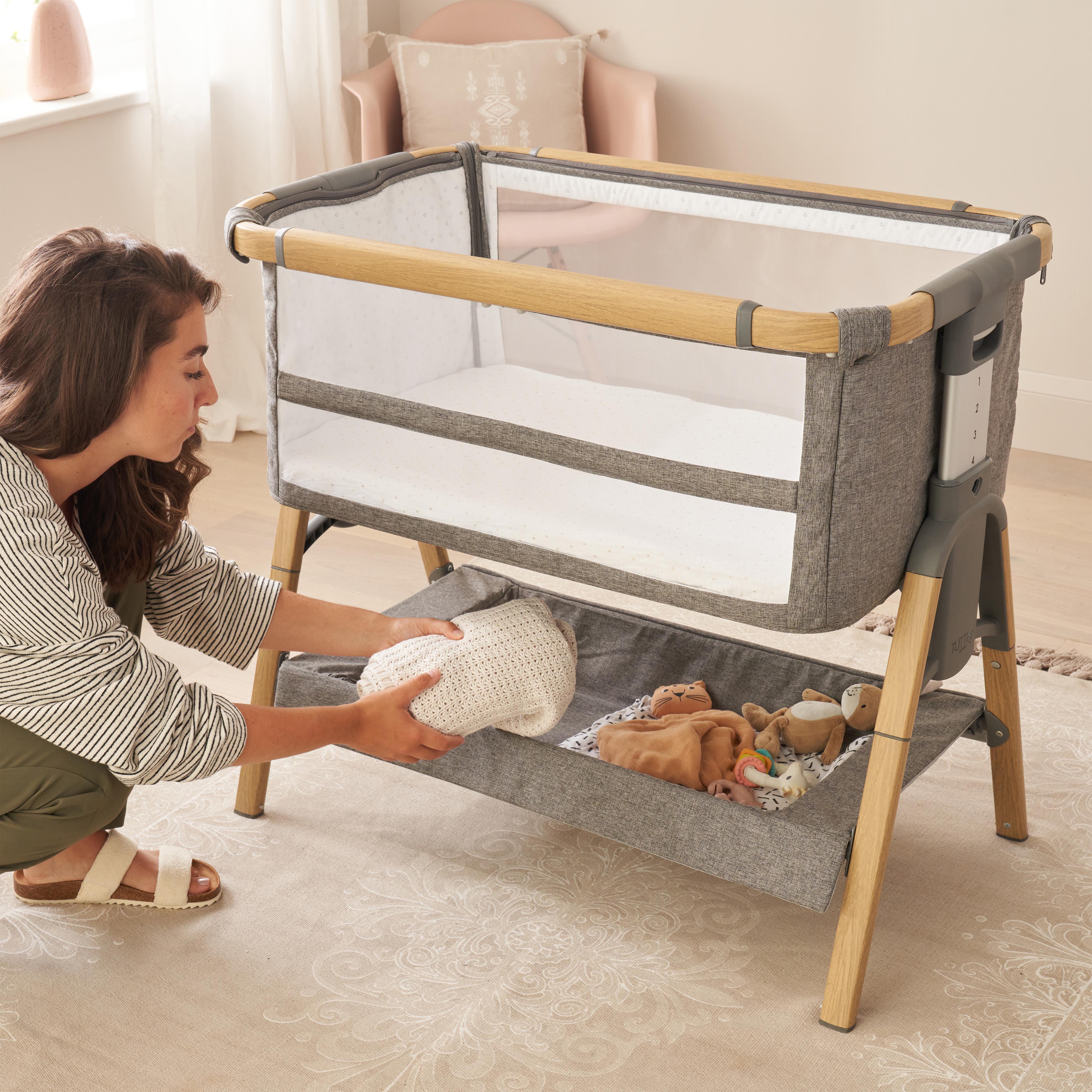 Tutti Bambini Cozee XL Bedside Crib & Cot - Charcoal