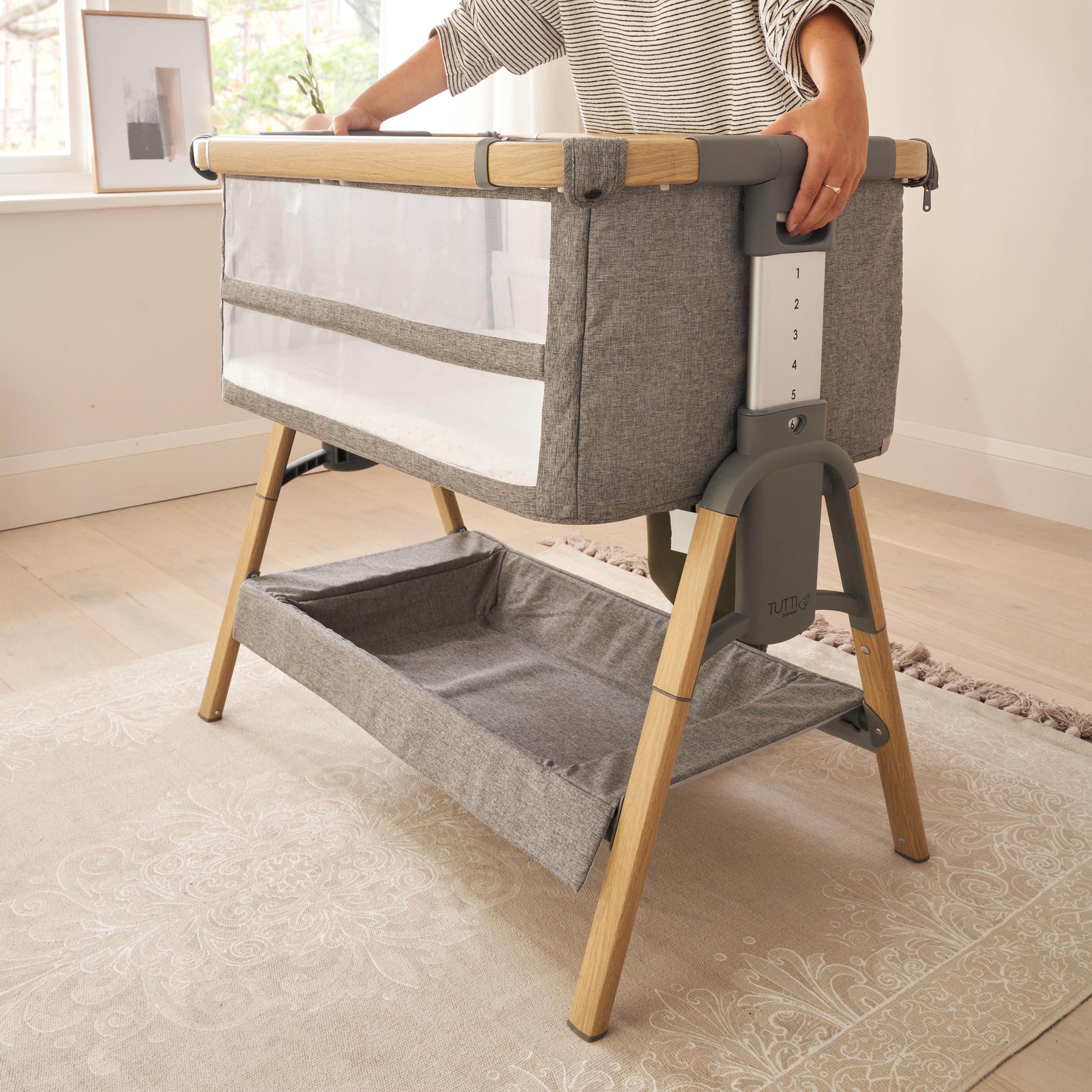 Tutti Bambini Cozee XL Bedside Crib & Cot - Charcoal