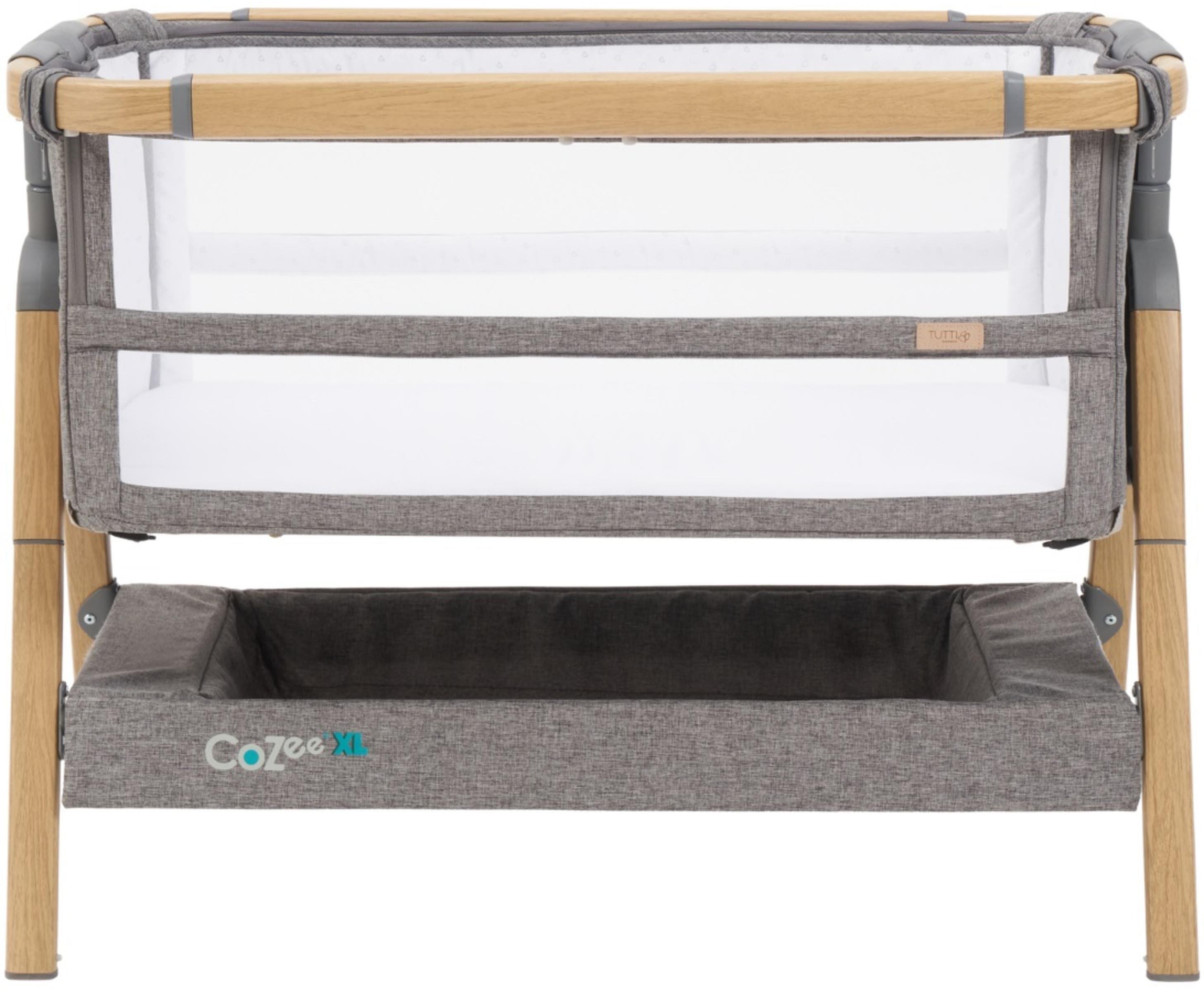 Tutti Bambini Cozee XL Bedside Crib & Cot - Charcoal