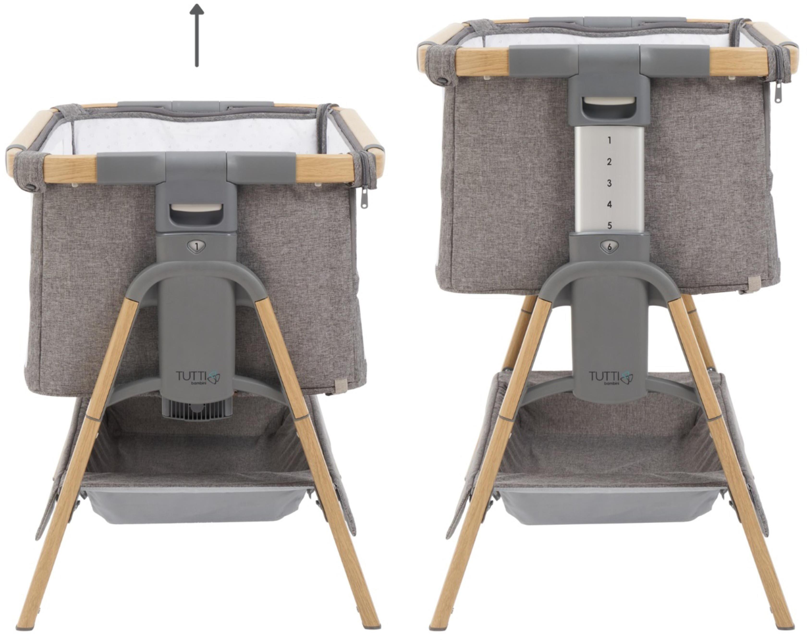 Tutti Bambini Cozee XL Bedside Crib & Cot - Charcoal