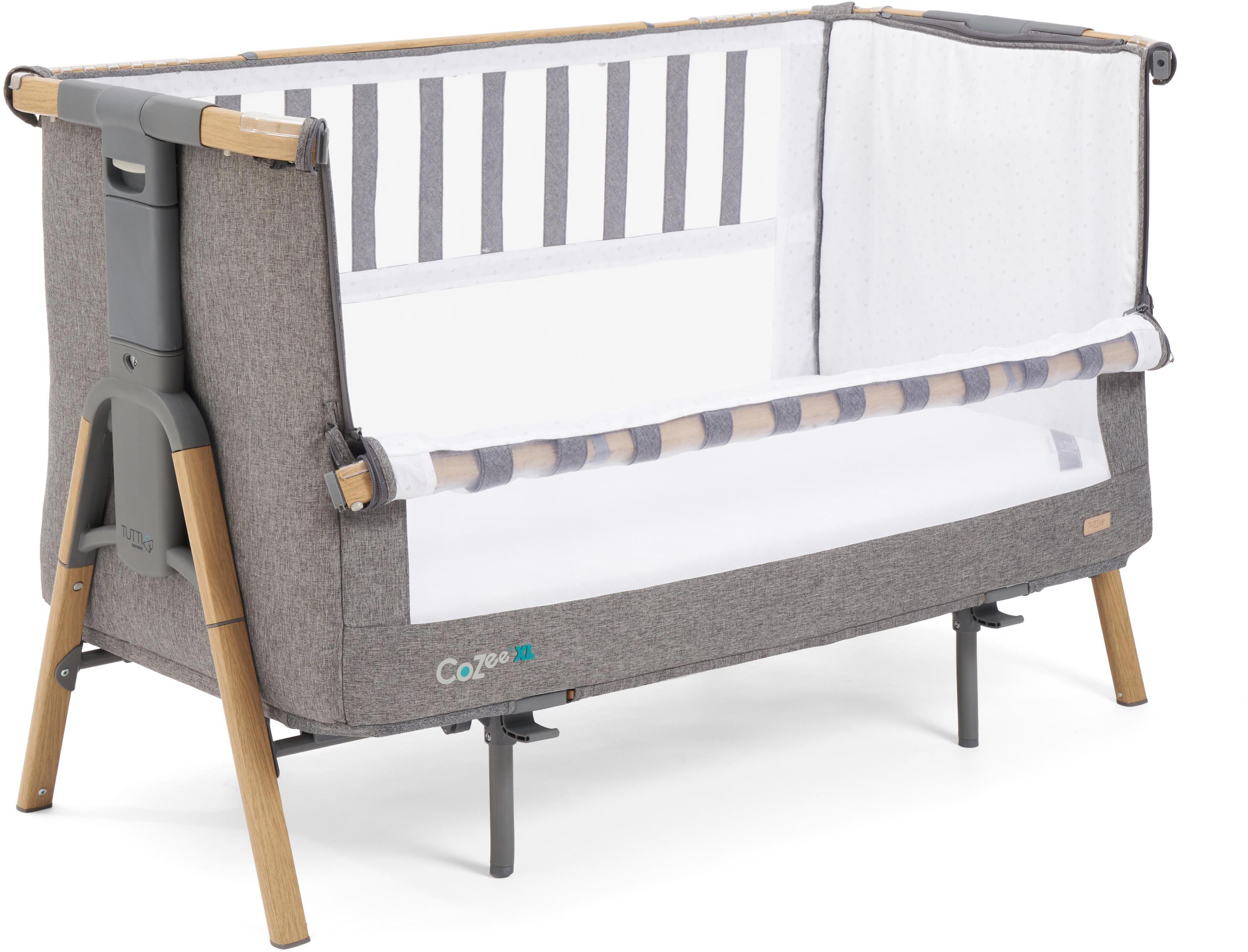 Tutti Bambini Cozee XL Bedside Crib & Cot - Charcoal
