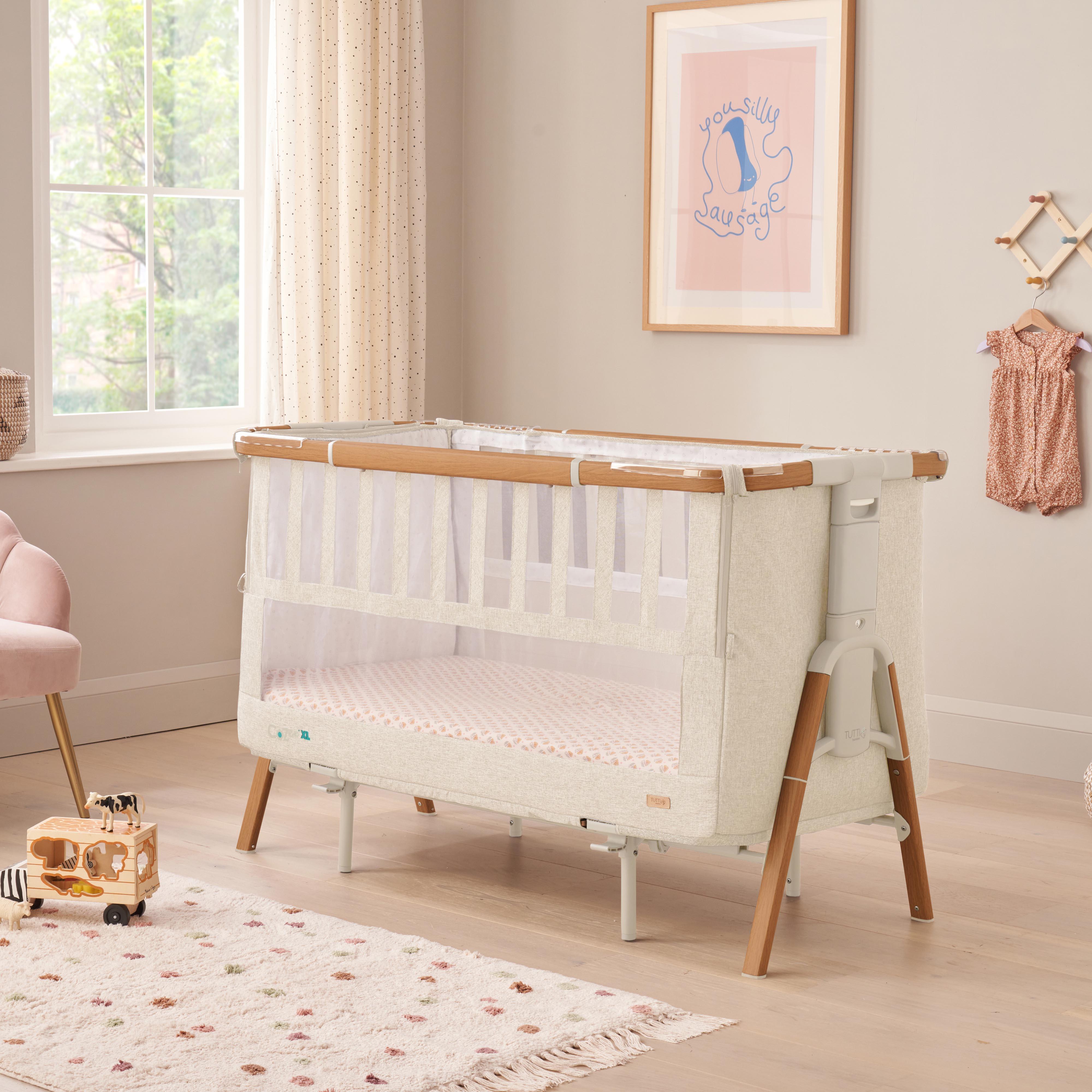 Tutti Bambini CoZee XL Bedside Crib & Cot - Ecru