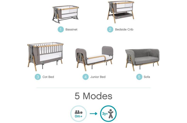 Tutti Bambini CoZee XL Complete- Oak/Charcoal Tutti Bambini CoZee XL Complete- Oak/Charcoal