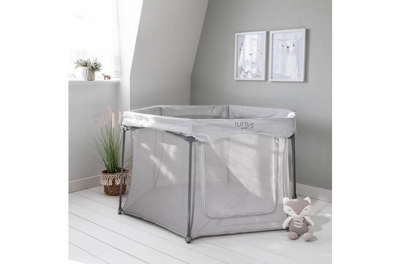 Tutti Bambini Hexa Playpen - Grey Tutti Bambini Hexa Playpen - Grey