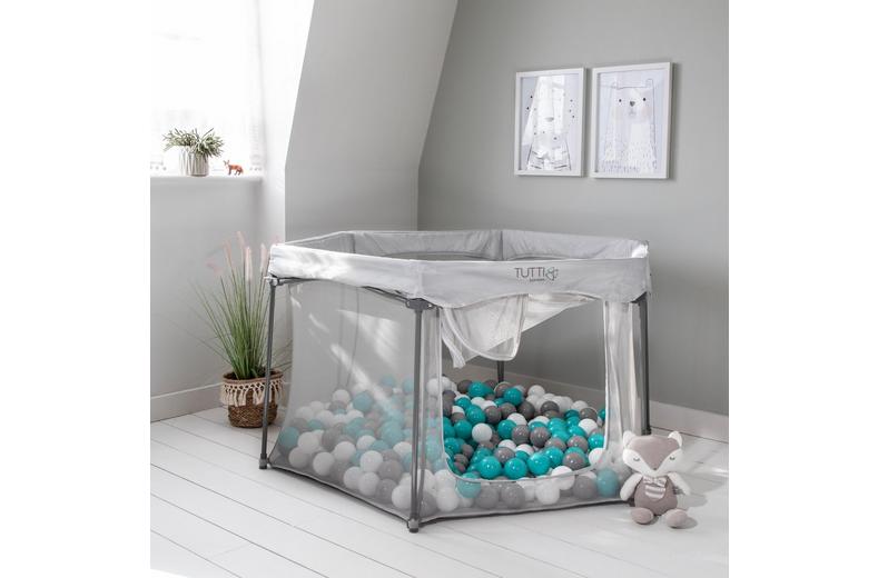 Tutti Bambini Hexa Playpen - Grey Tutti Bambini Hexa Playpen - Grey
