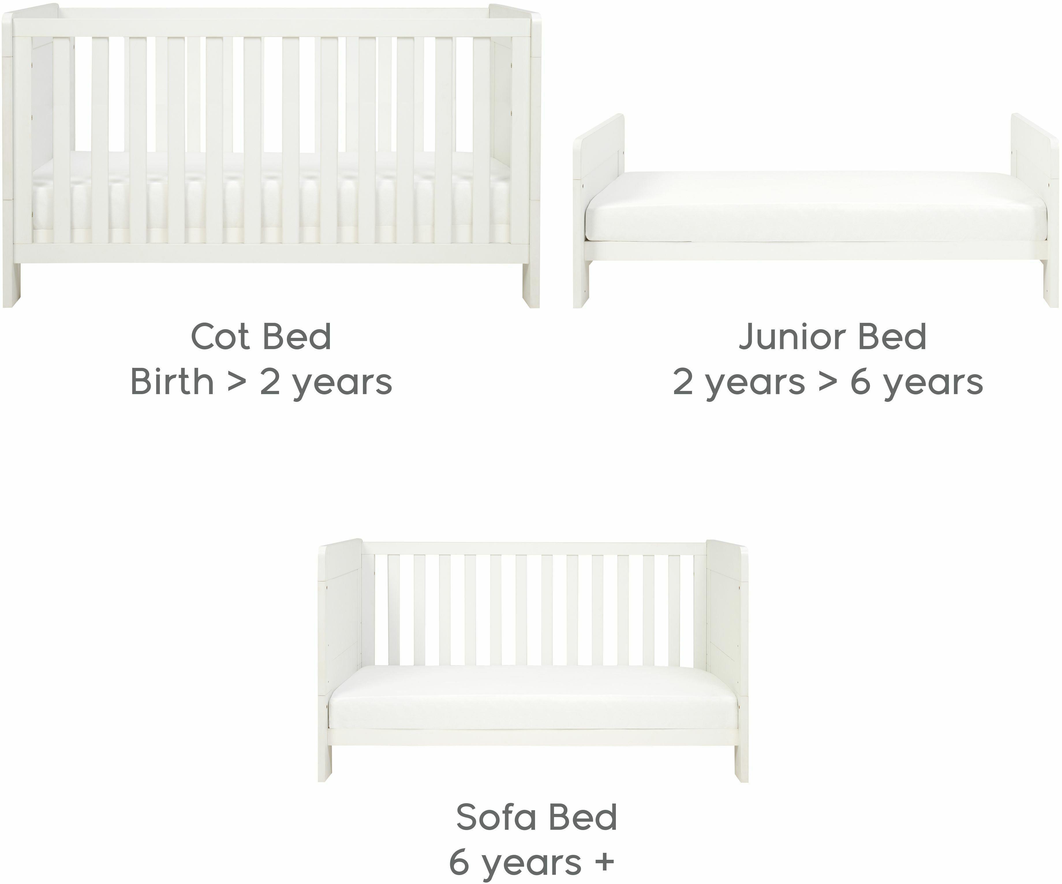 Tutti Bambini Alba Mini Cot Bed - White