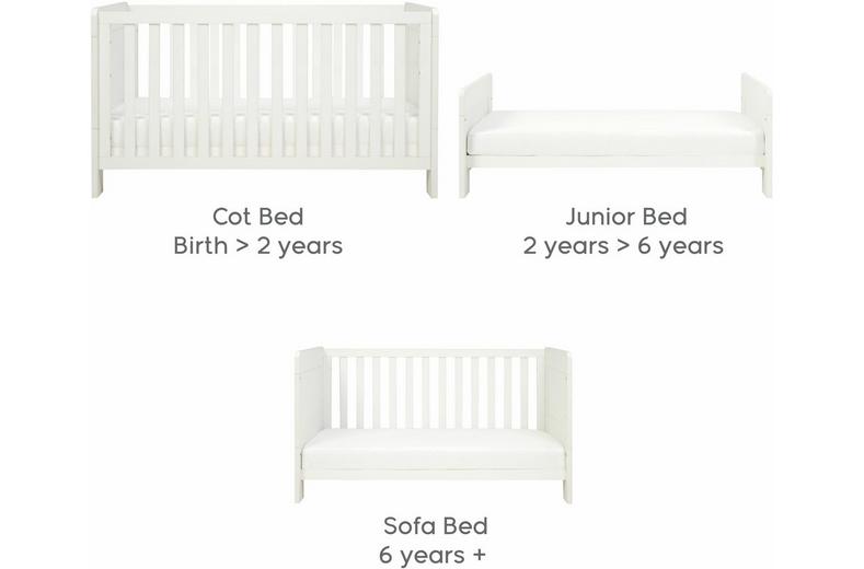 Tutti Bambini Alba Mini Cot Bed - White Tutti Bambini Alba Mini Cot Bed - White