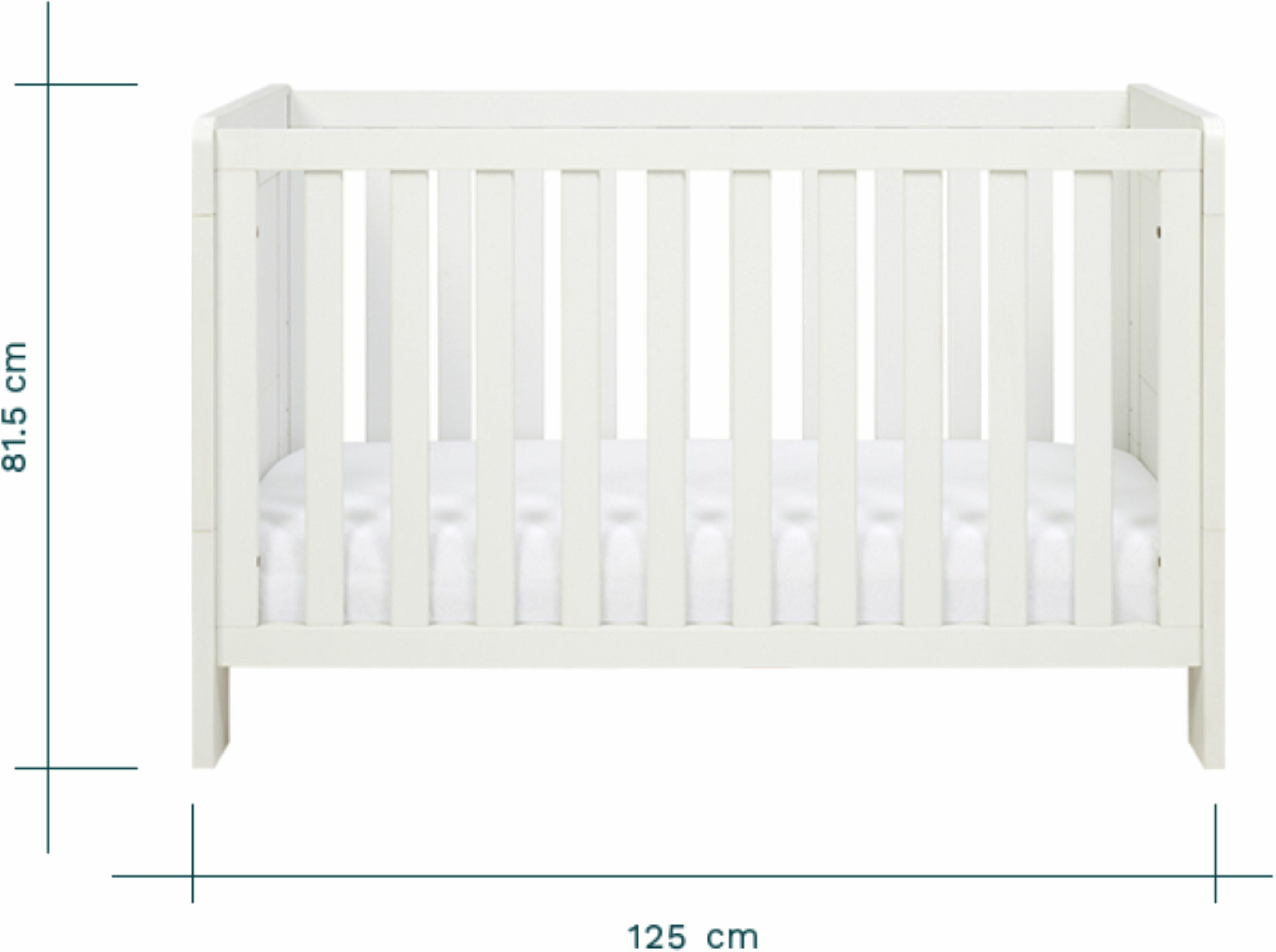 Tutti Bambini Alba Mini Cot Bed - White