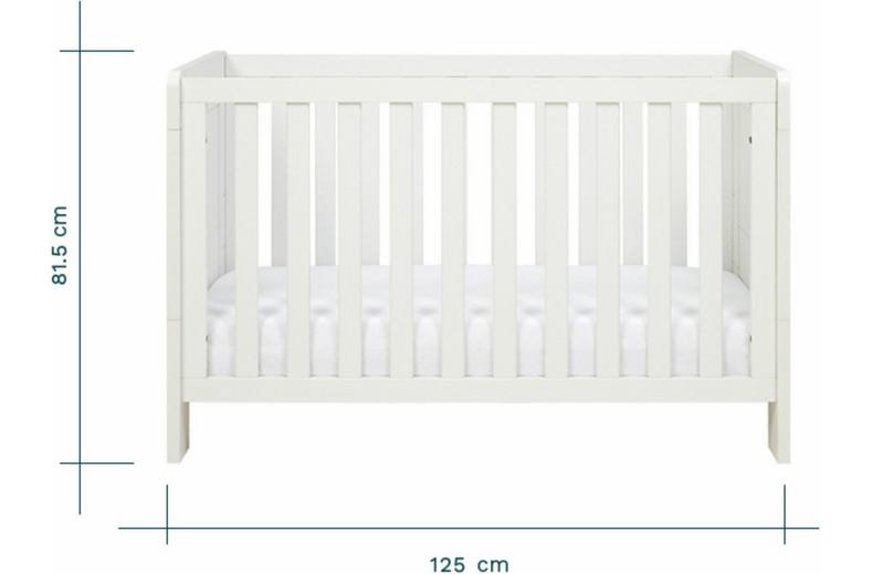Tutti Bambini Alba Mini Cot Bed - White Tutti Bambini Alba Mini Cot Bed - White