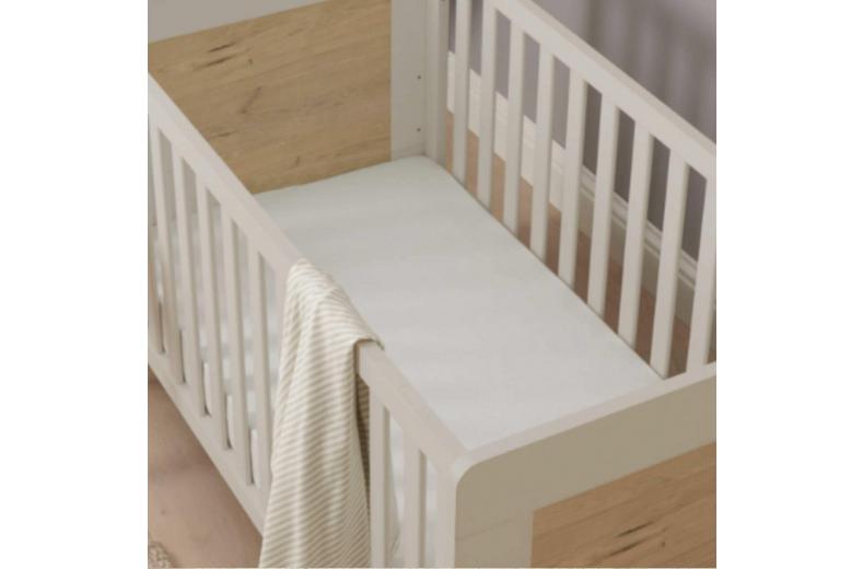 Tutti Bambini Alba Mini Cot Bed - White Sand /Oak Tutti Bambini Alba Mini Cot Bed - White Sand /Oak