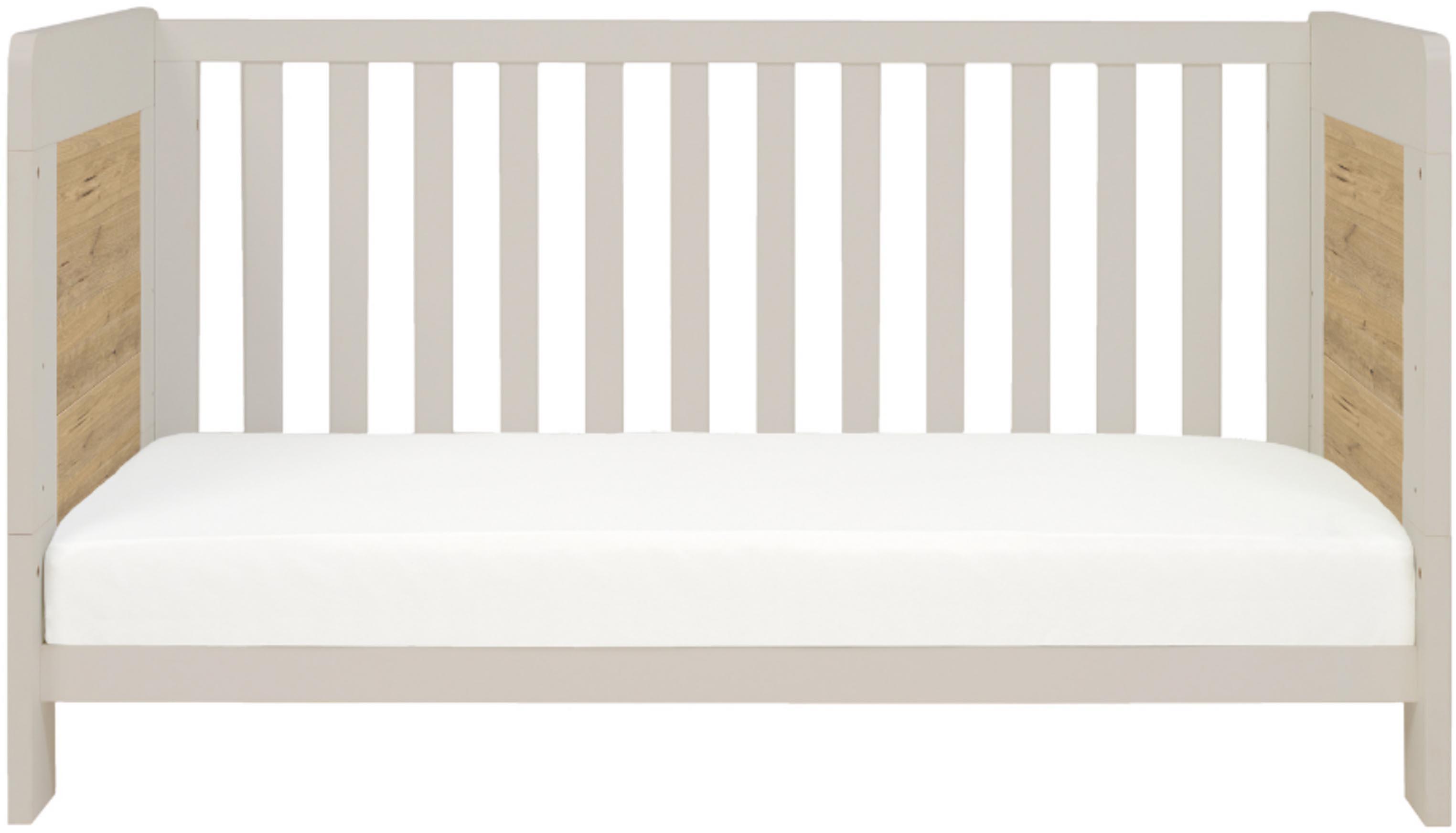 Tutti Bambini Alba Mini Cot Bed   - White Sand /Oak