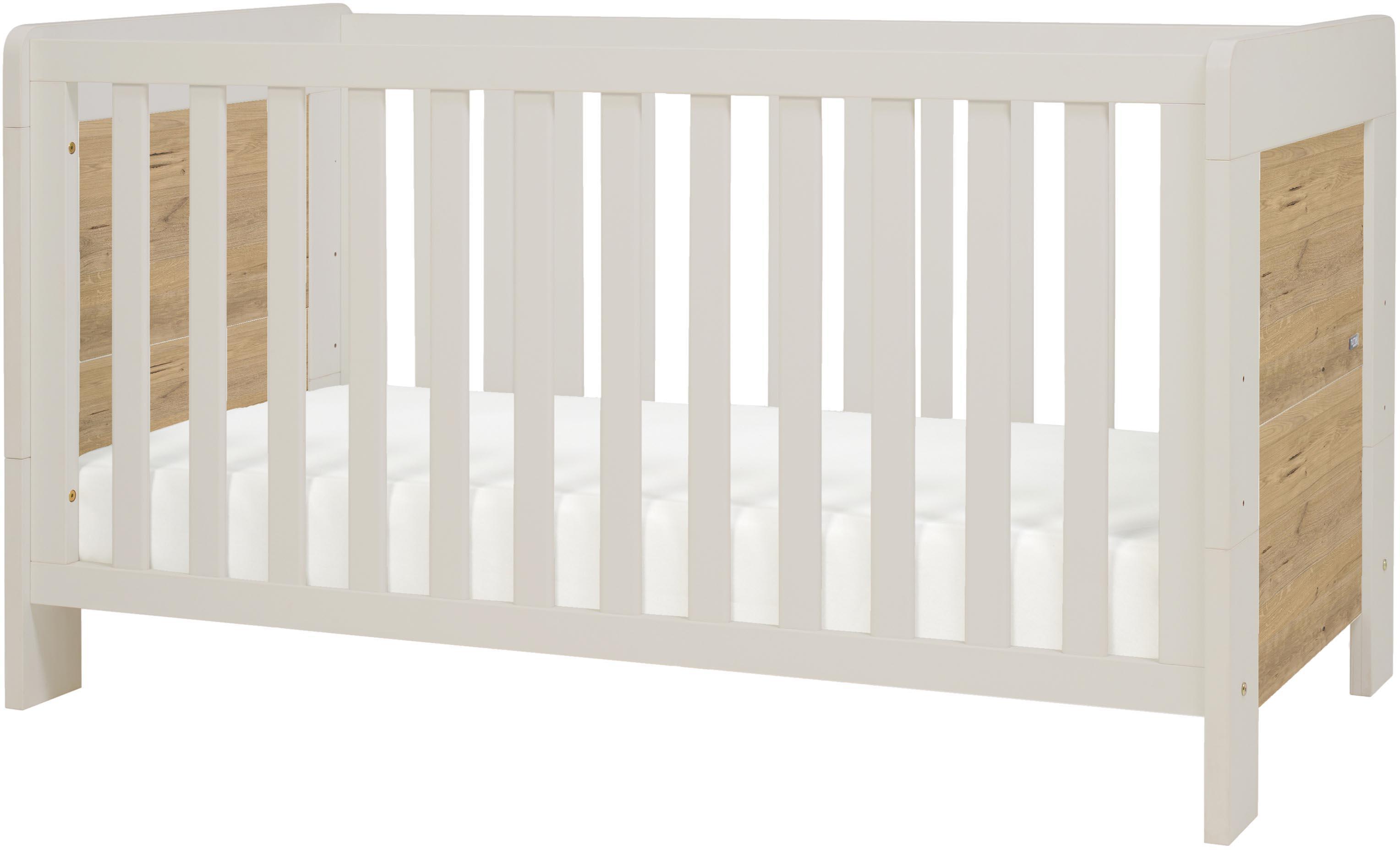 Tutti Bambini Alba Cot Bed  - White Sand/Oak