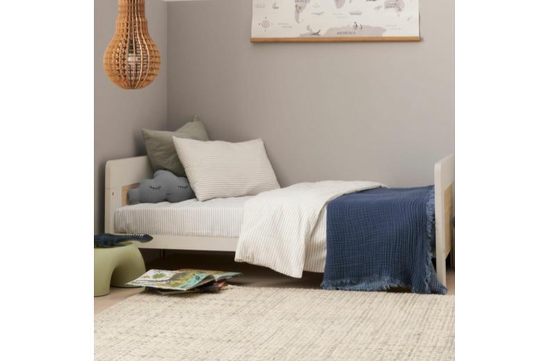 Tutti Bambini Alba Cot Bed - White Sand/Oak Tutti Bambini Alba Cot Bed - White Sand/Oak