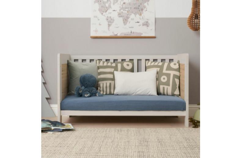 Tutti Bambini Alba Cot Bed - White Sand/Oak Tutti Bambini Alba Cot Bed - White Sand/Oak