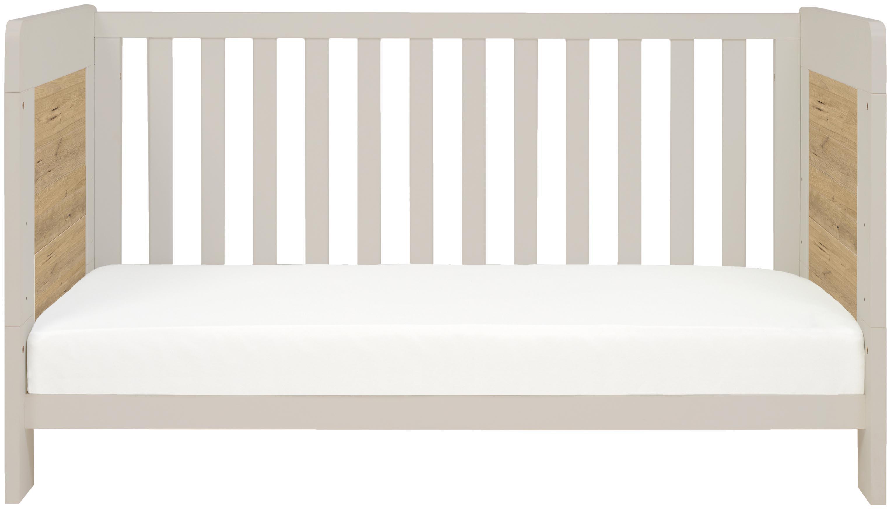 Tutti Bambini Alba Cot Bed  - White Sand/Oak
