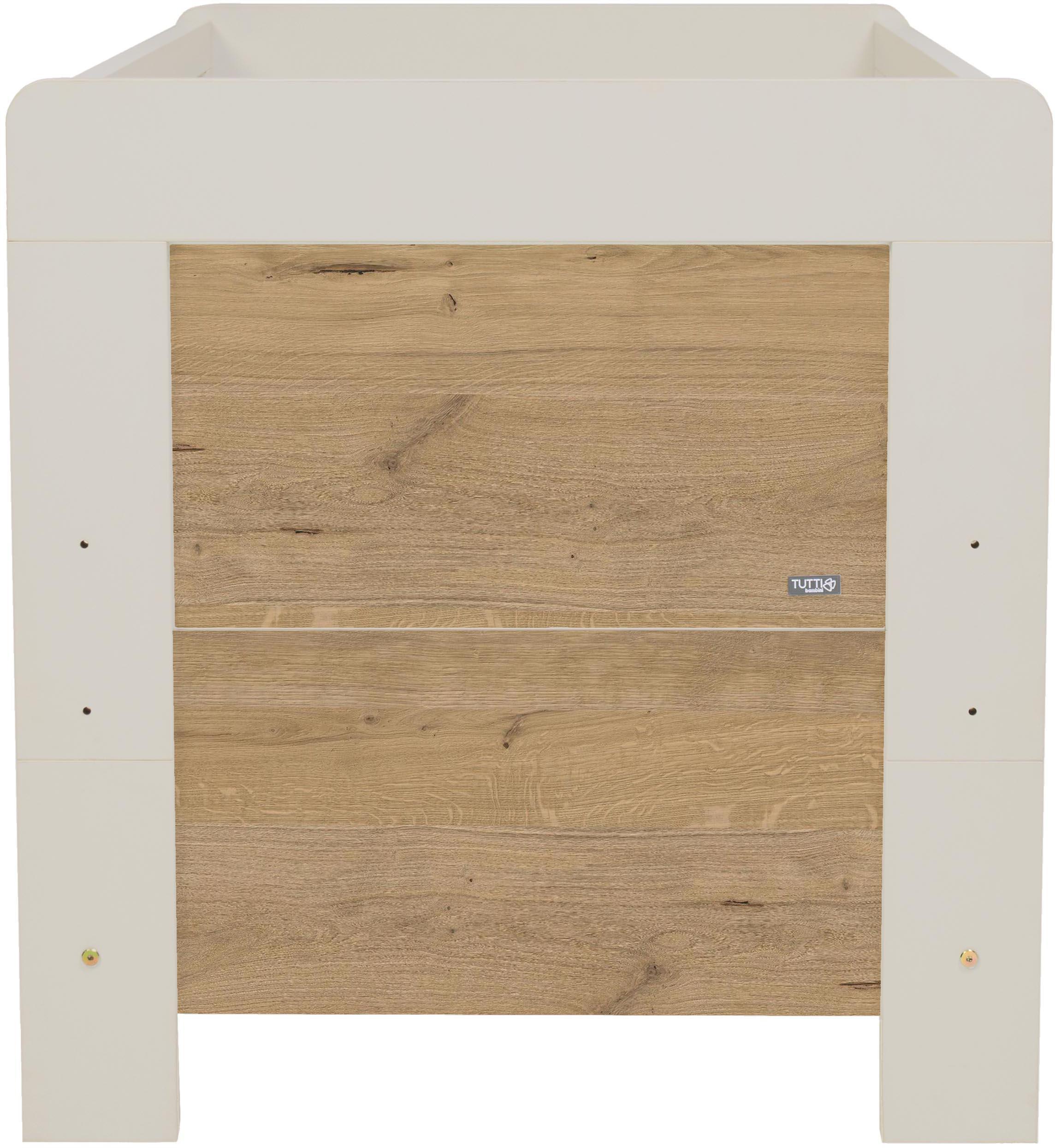 Tutti Bambini Alba Cot Bed  - White Sand/Oak