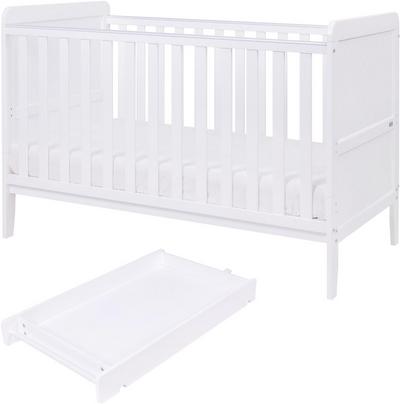 Tutti Bambini Rio Cot Bed Changer & Mattress - White Tutti Bambini Rio Cot Bed Changer & Mattress - White