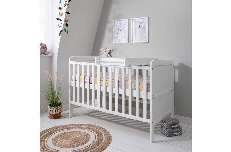 Tutti Bambini Rio Cot Bed Changer & Mattress - White Tutti Bambini Rio Cot Bed Changer & Mattress - White