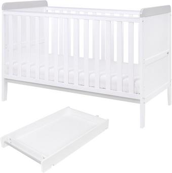 Tutti Bambini Rio Cot Bed Changer & Mattress  -Wh/Grey