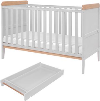 Tutti Bambini Rio Cot Bed Changer & Mattress - Grey