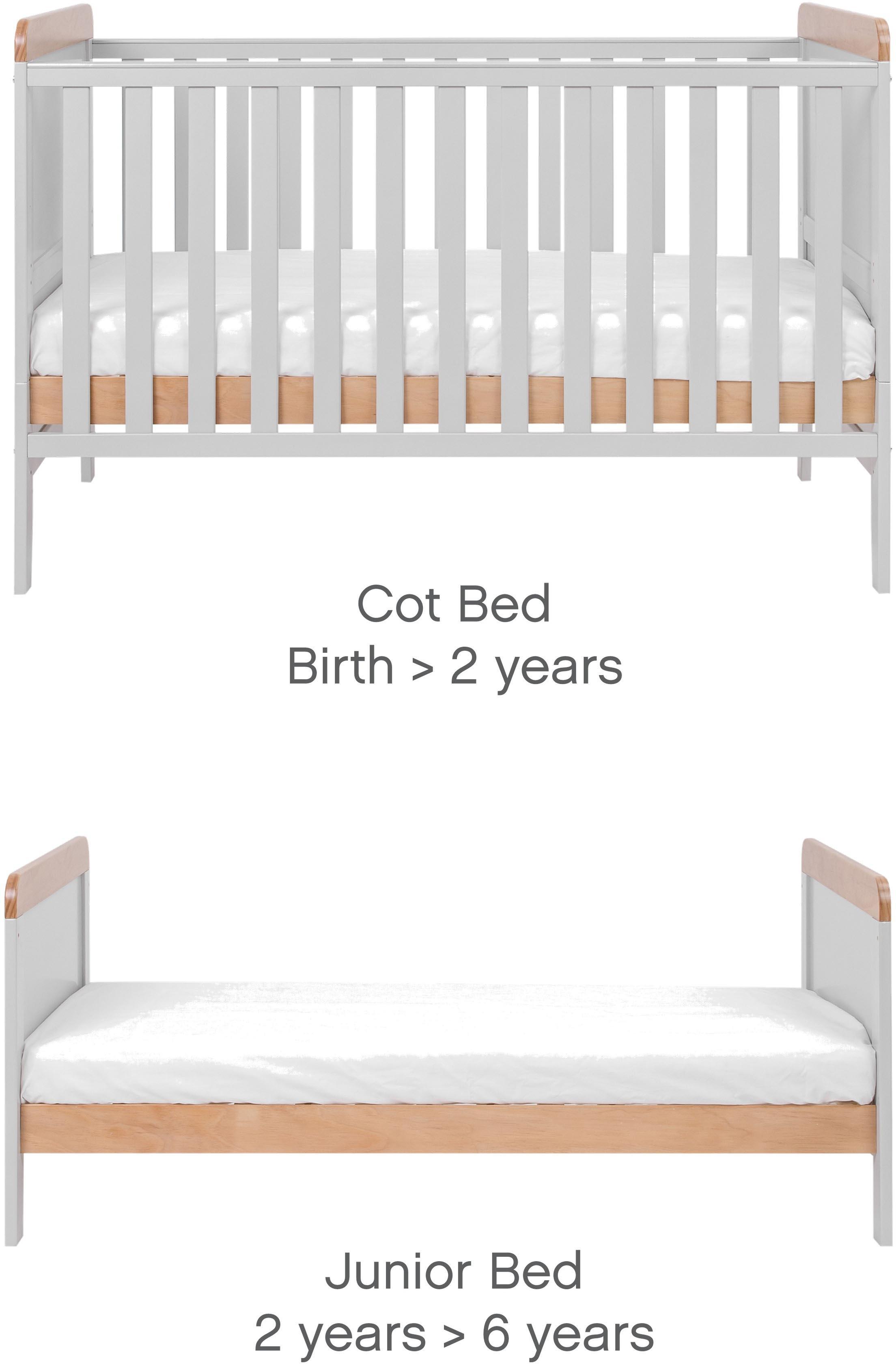 Tutti Bambini Rio Cot Bed Changer & Mattress - Grey