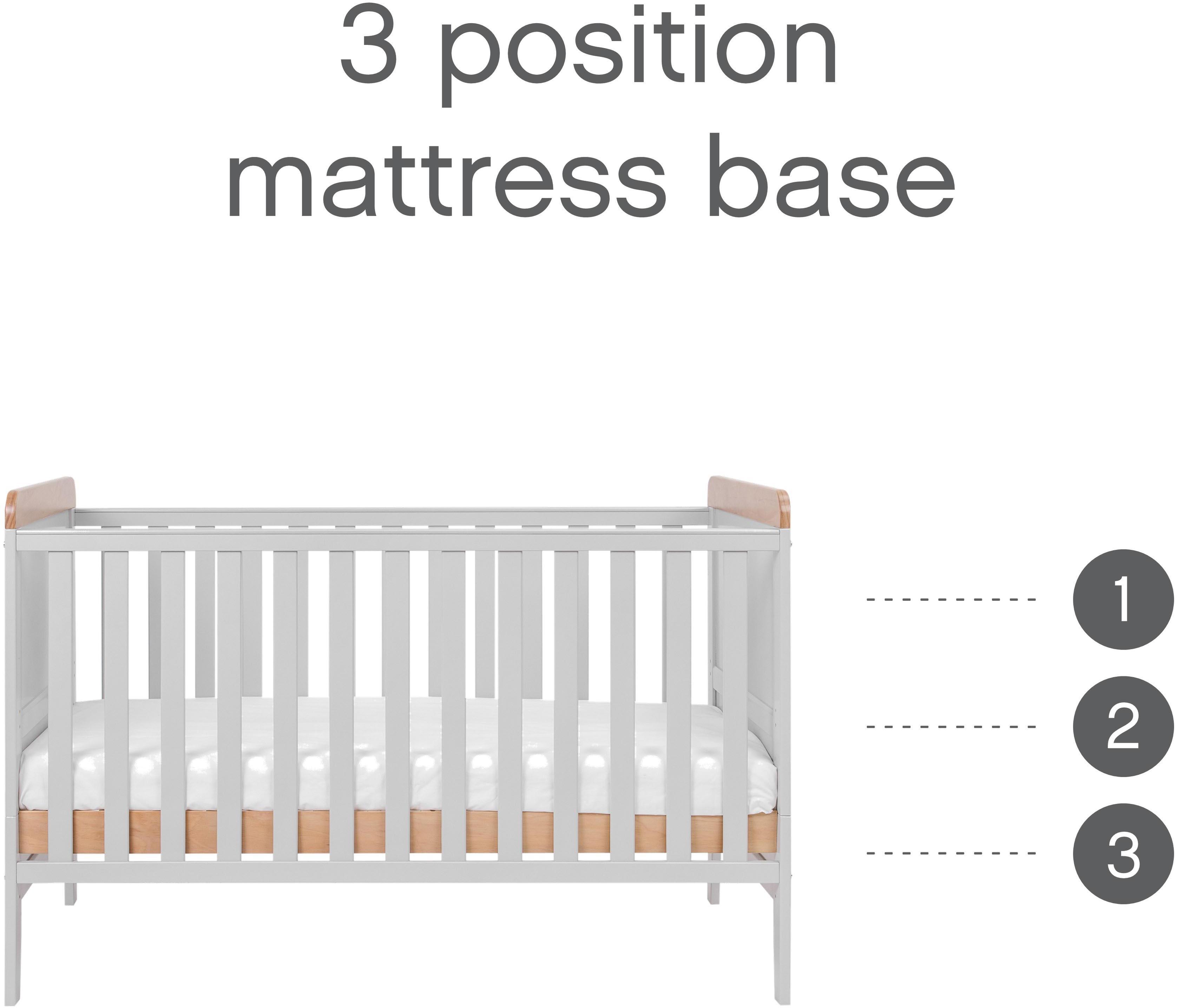 Tutti Bambini Rio Cot Bed Changer & Mattress - Grey