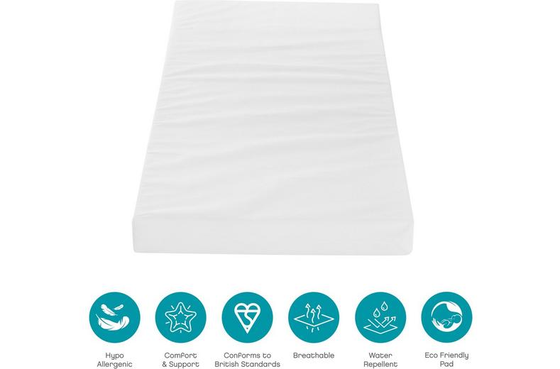 Tutti Bambini Rio Cot Bed Changer & Mattress - Grey Tutti Bambini Rio Cot Bed Changer & Mattress - Grey