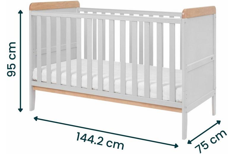Tutti Bambini Rio Cot Bed Changer & Mattress - Grey Tutti Bambini Rio Cot Bed Changer & Mattress - Grey