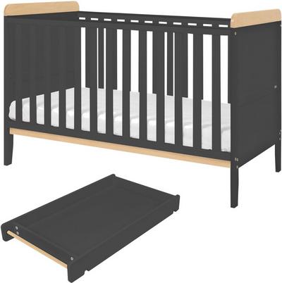 Tutti Bambini Rio Cot Bed Changer & Mattress - Slate Tutti Bambini Rio Cot Bed Changer & Mattress - Slate