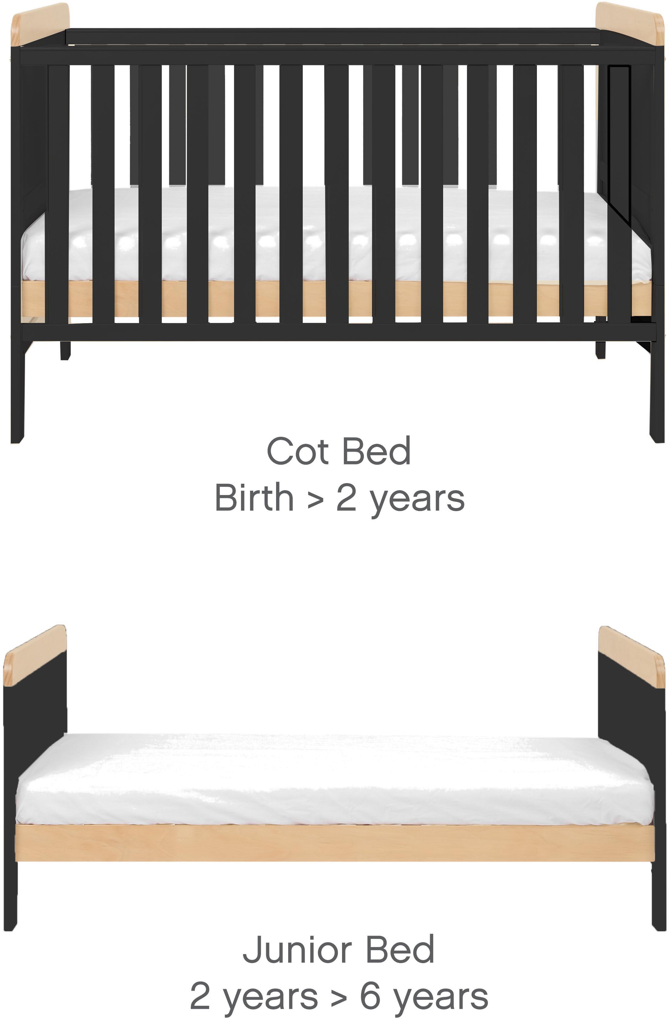 Tutti Bambini Rio Cot Bed Changer & Mattress - Slate