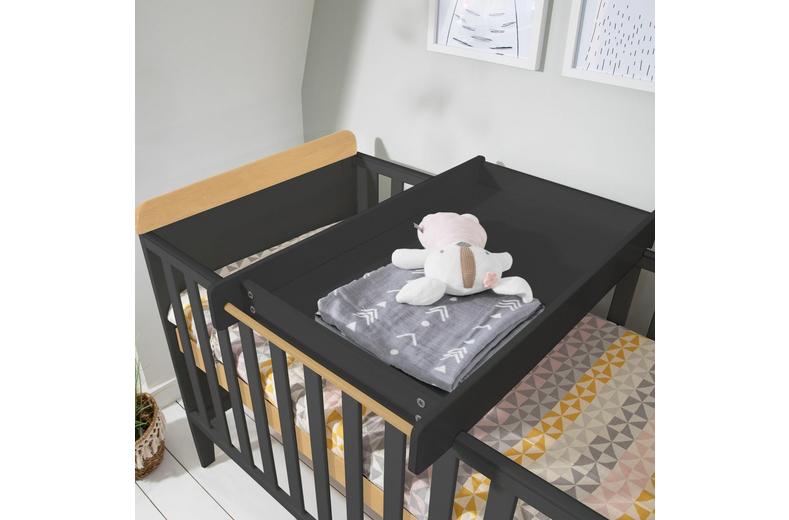 Tutti Bambini Rio Cot Bed Changer & Mattress - Slate Tutti Bambini Rio Cot Bed Changer & Mattress - Slate