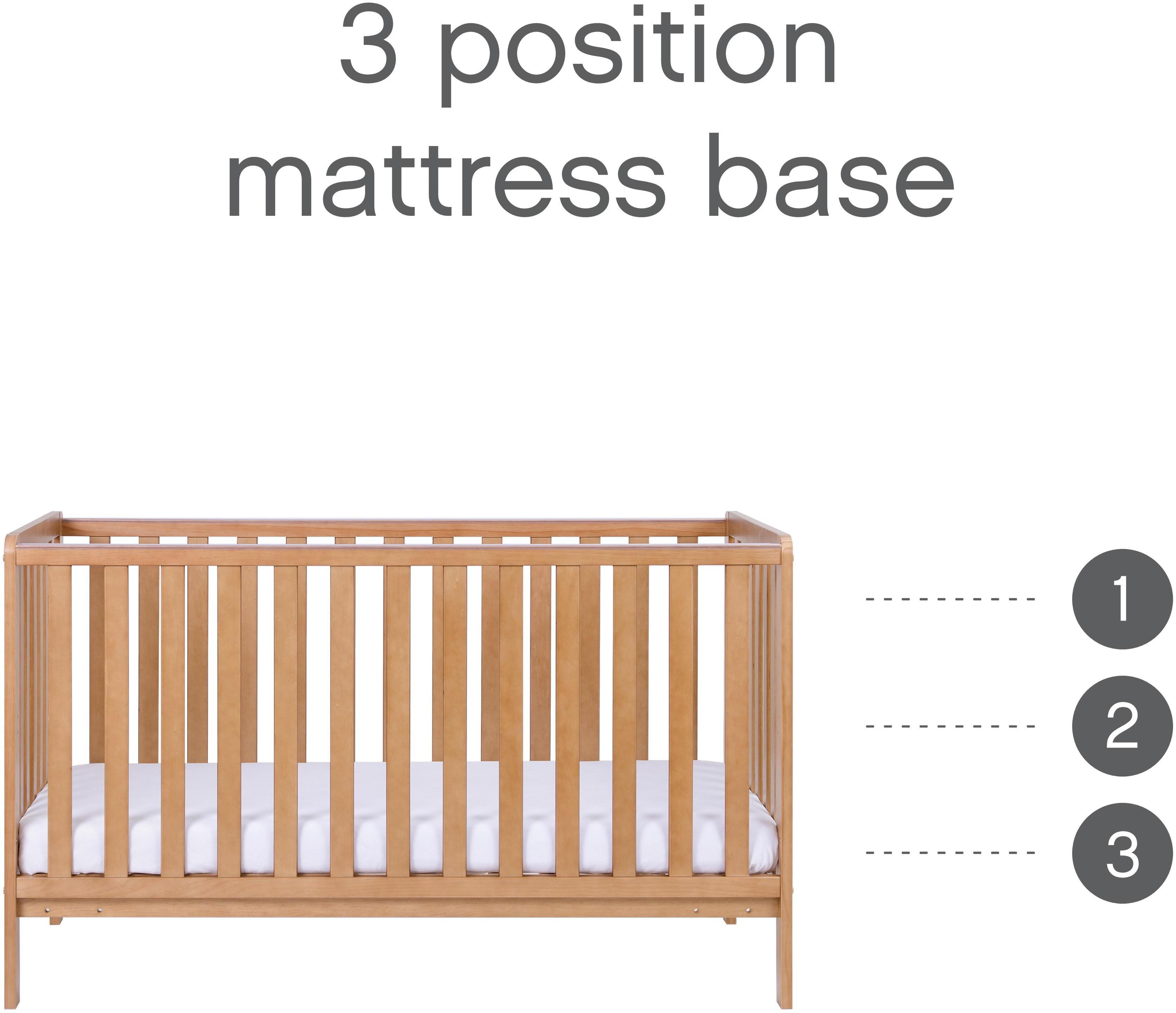 Tutti Bambini Malmo Cot Bed Changer and Mattress - Oak