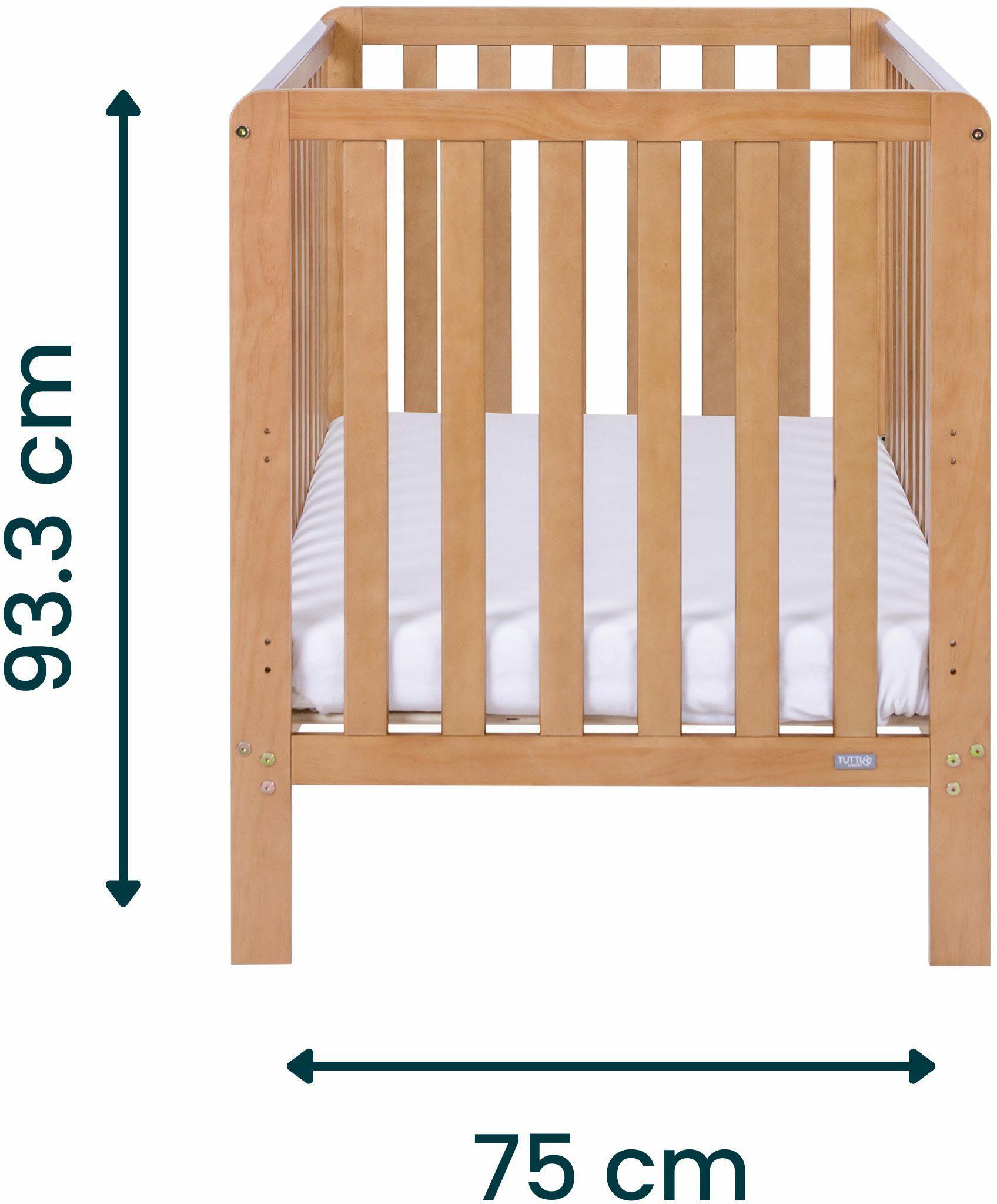 Tutti Bambini Malmo Cot Bed Changer and Mattress - Oak