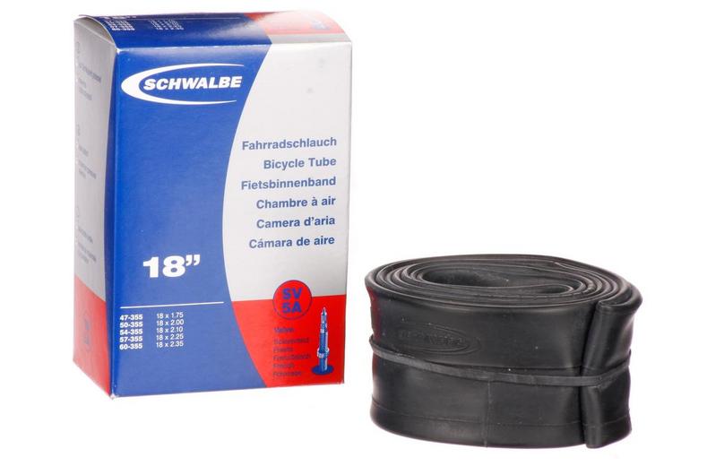 Schwalbe Bike Inner Tube, 18" x 1.75 - 2.35" (AV5A) Schwalbe Bike Inner Tube, 18" x 1.75 - 2.35" (AV5A)